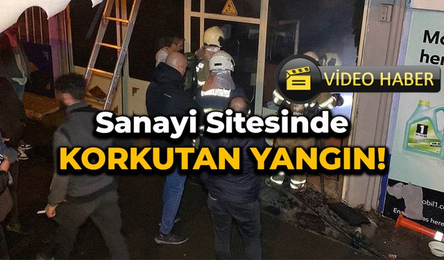 Sanayi sitesinde korkutan yangın