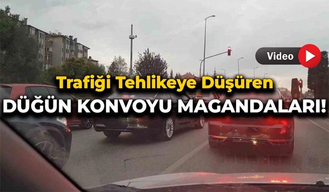 Düğün Konvoyu Magandaları Kamerada