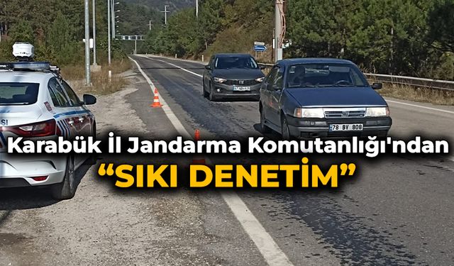 Karabük İl Jandarma Komutanlığı'ndan "Trafik Denetimi"