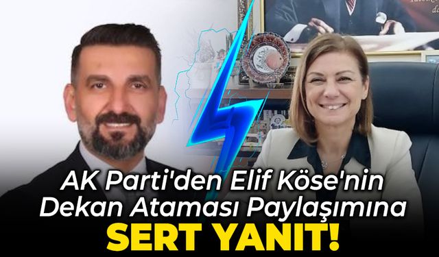 AK Parti'den Başkan Elif Köse'nin Paylaşımına Yanıt