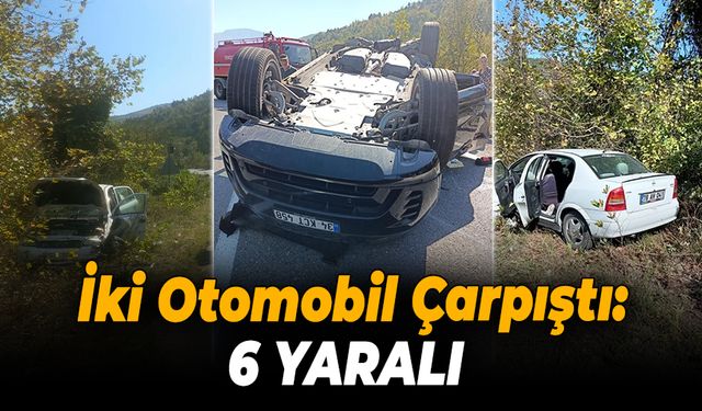 Yenice'de İki Otomobil Çarpıştı: 6 Yaralı