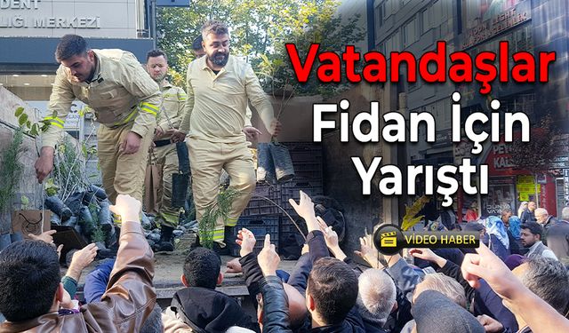 Fidan Dağıtımına Yoğun İlgi: Vatandaşlar Fidan İçin Yarıştı