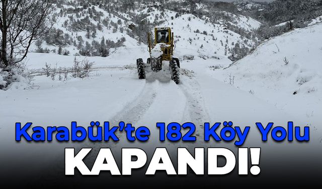 Kar Kabusa Döndü: Karabük’te 182 Köy Yolu Kapandı!