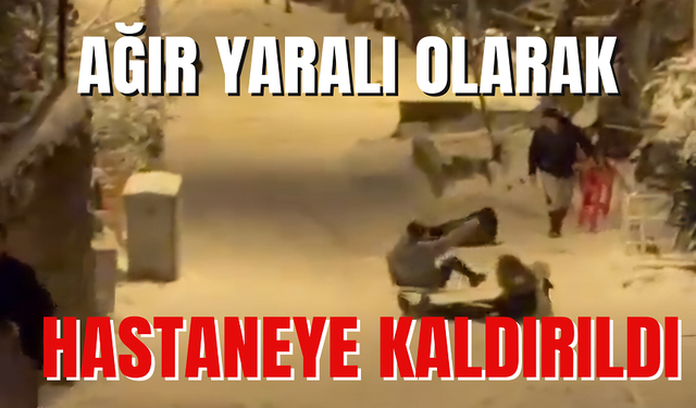 Karda Tepsi İle  Kayarken Duvara Çarptı!