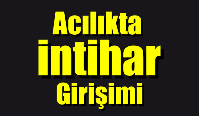 Zonguldak'ta Acılık'ta intihar Girişimi