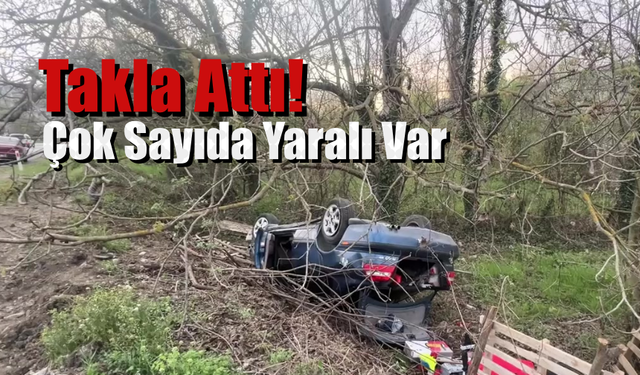 Kontrolden Çıkıp Takla Attı; Yaralılar Var!