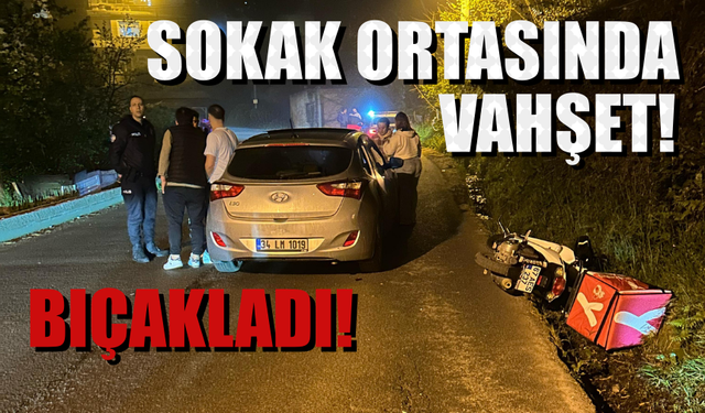 Sokak Ortasında Motokurye Bıçaklandı