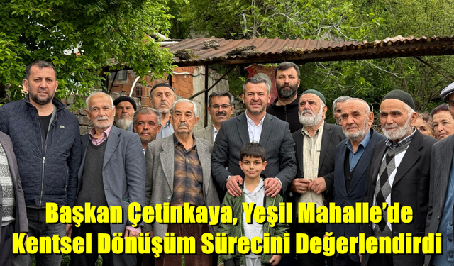 Çetinkaya, Yeşil Mahalle'deki çalışmaları yerinde inceledi