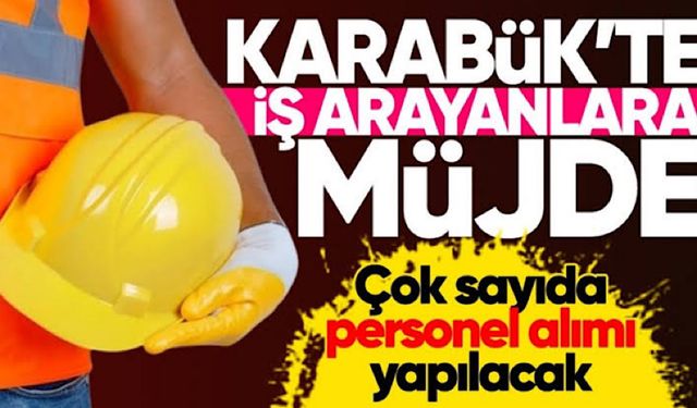 Karabük’te Medisa’ya personel alınacak