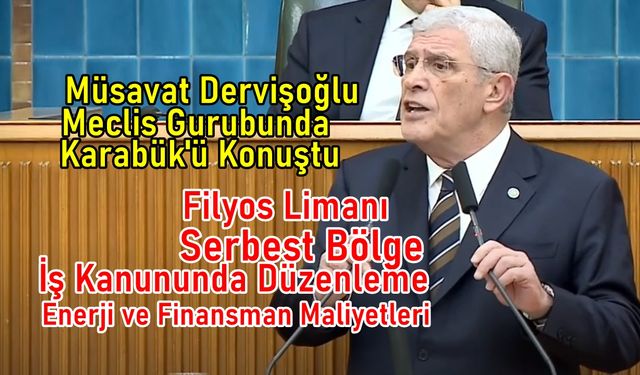 Müsavat Dervişoğlu Meclis'te Karabük'ü Konuştu