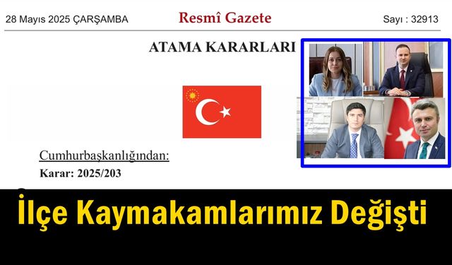 Karabük İlçe Kaymakamları Değişti