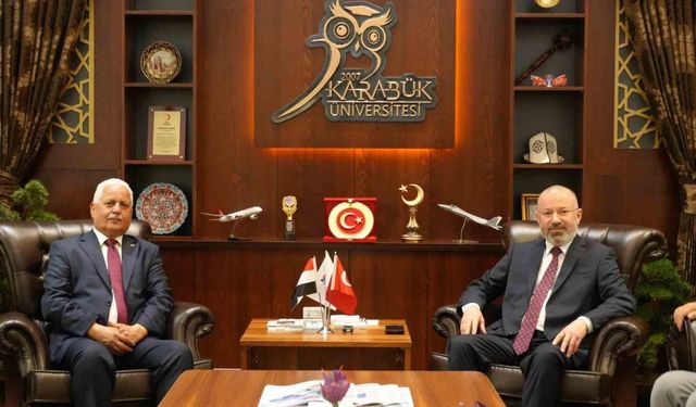 Yemen’in Ankara Büyükelçisi, Rektör Kırışık ile bir araya geldi
