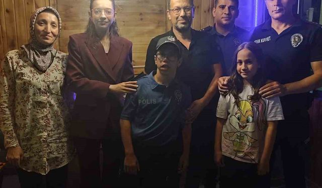 Bolu’da 14 yaşındaki Efe’nin polis olma hayali gerçek oldu
