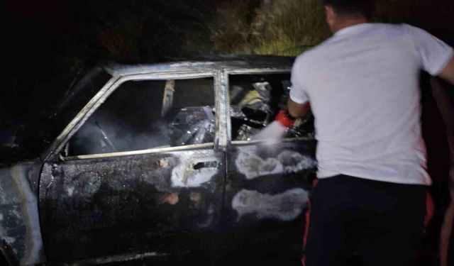 Kastamonu’da Seyir Halindeki Otomobil Yandı