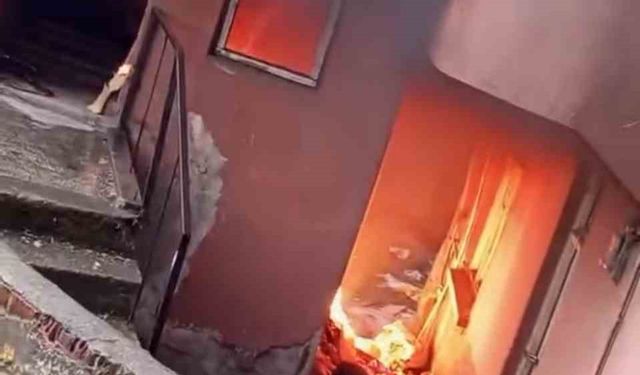 Karabük’te terk edilmiş apartmanda alevler yükseldi
