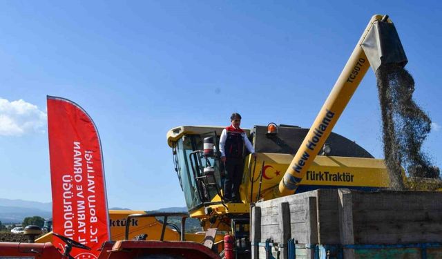 Bolu’da 23 bin 500 dekarda ayçiçek hasadı başladı