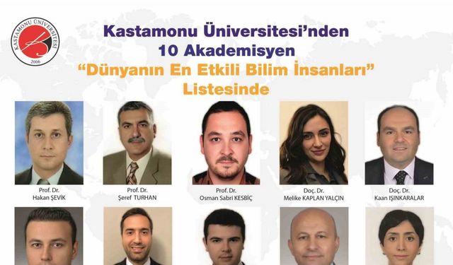 Stanford Listesinde Kastamonu Üniversitesi’nden 10 İsim