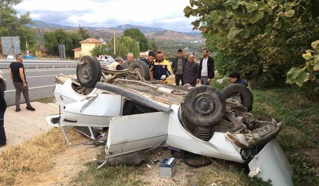 Kastamonu’da otomobil takla attı: 2 yaralı