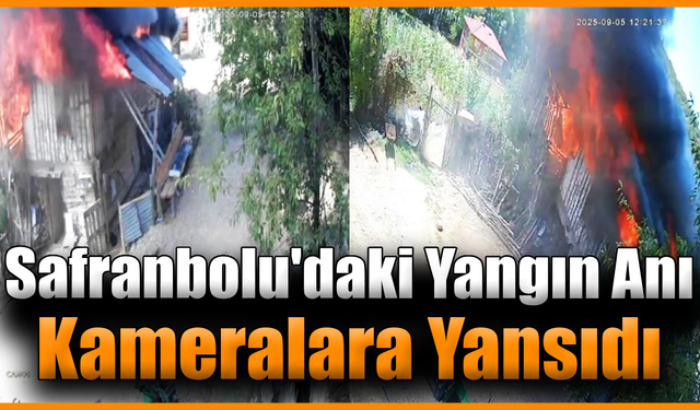 Ahşap evde çıkıp ormana sıçrayan yangın anbean kaydedildi