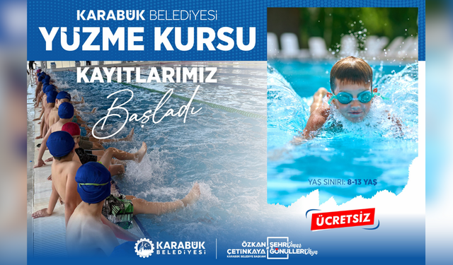 Karabük'te çocuklar bu kış yüzmeyi öğrenecek!
