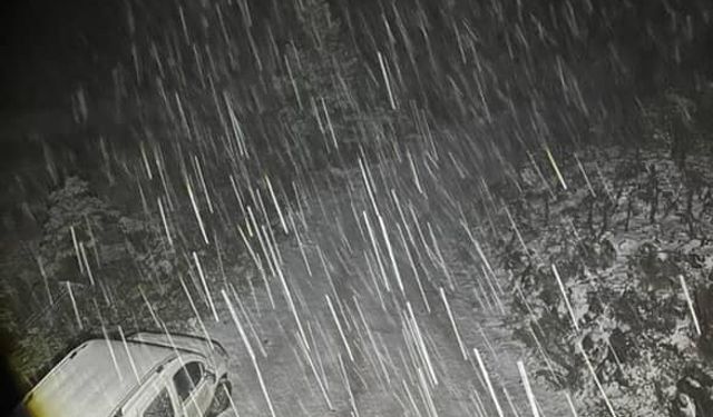 Bolu’nun yüksek kesimlerine kar yağdı