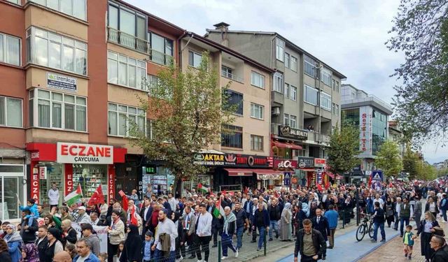 Çaycuma’da "Filistin’e Özgürlük" yürüyüşü düzenlendi