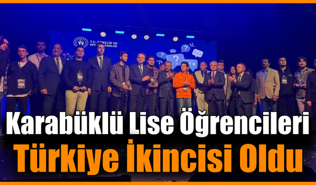Karabüklü gençler Türkiye ikincisi oldu