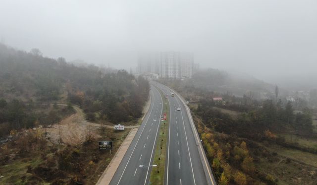 Sis etkili oldu, görüş mesafesi 50 metreye kadar düştü