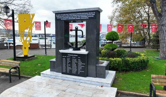 Kdz. Ereğli’de batan geminin 12 denizcisine anıt yapıldı