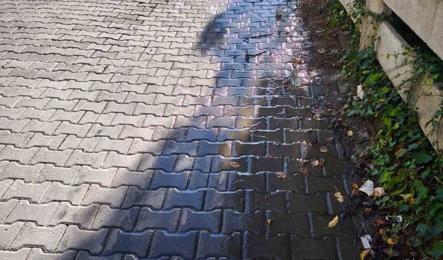 Mahallede tonlarca su boşa aktı