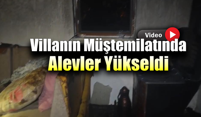 Villanın müştemilatında çıkan yangın kısa sürede söndürüldü