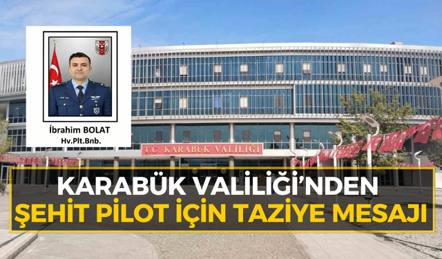 F-16 kazasında şehit olan pilot için başsağlığı mesajı