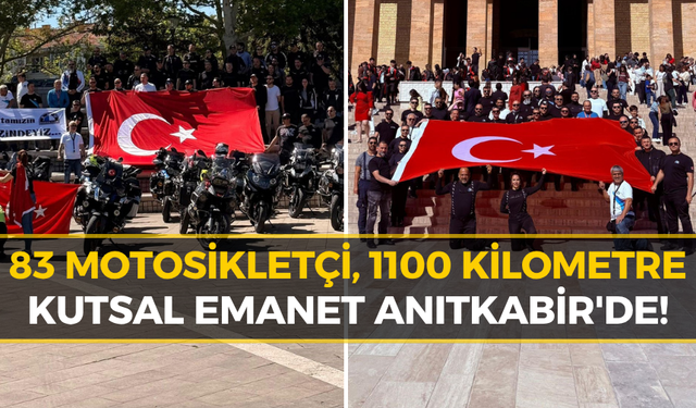 Karabüklü Motorculardan Anıtkabir’e "Bayrak Sürüşü"