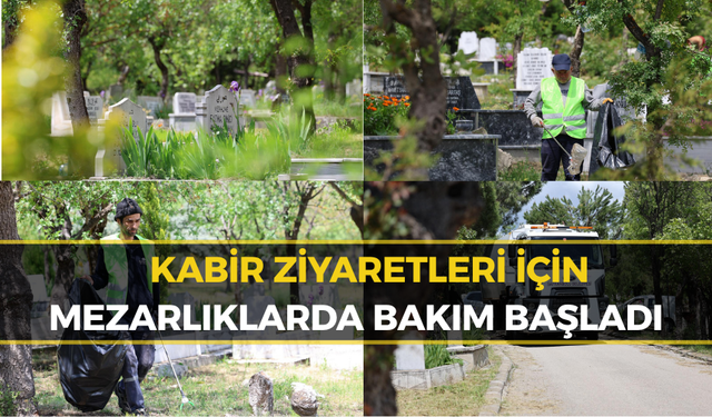 Safranbolu Belediyesi’nden Bayram Öncesi Mezarlıklarda Hummalı Çalışma