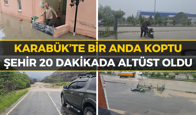 Karabük’te Aniden Bastıran Yağış Hayatı Durdurdu