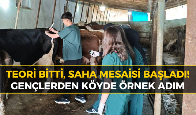 Öğrencilerin Köyde Örnek Saha Çalışması