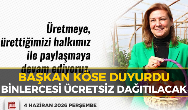 Başkan Köse’den Üreticiye Büyük Destek: Bedava Verilecek!