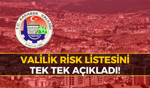 Karabük Valiliği'nden Son Dakika Uyarısı: "Dikkatli Olun"