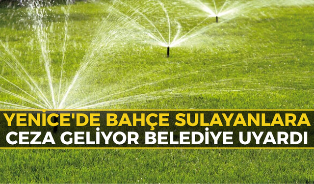 Yenice'de Bahçe Sulayanlara Yasal İşlem Uygulanacak!