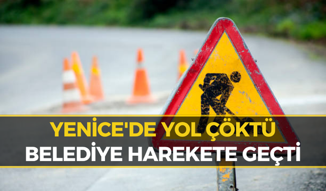 Yenice'de Korkutan Anlar! Hastane Yolunda Toprak Kaydı