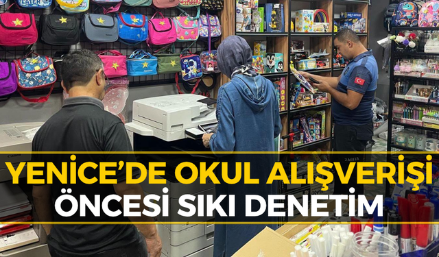 Yenice’de Okul Öncesi Denetim! Kırtasiyeler Mercek Altında