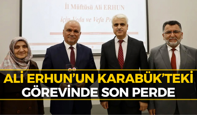 Müftü Ali Erhun Karabük’e Veda Etti