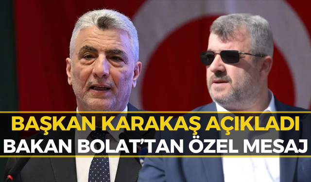 Bakan Bolat’tan Yenice’ye Sürpriz Arama! Bakın Ne Söyledi