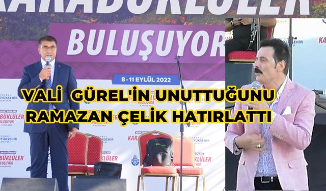 Ramazan Çelik Vali Gürel'in Unuttuğunu Hatırlattı