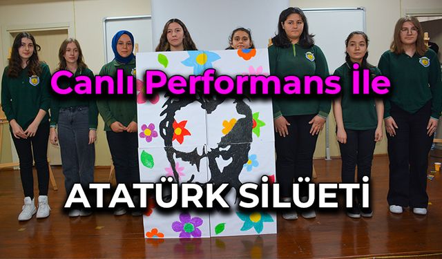 Canlı Sahne Performansı İle Atatürk Silüeti Çizdiler
