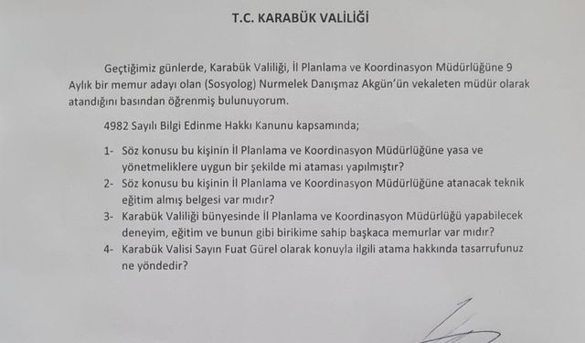 CHP Karabük Milletvekili Aday Adayı İsmail Yılmaz'dan Valiliğe Atama Tepkisi!