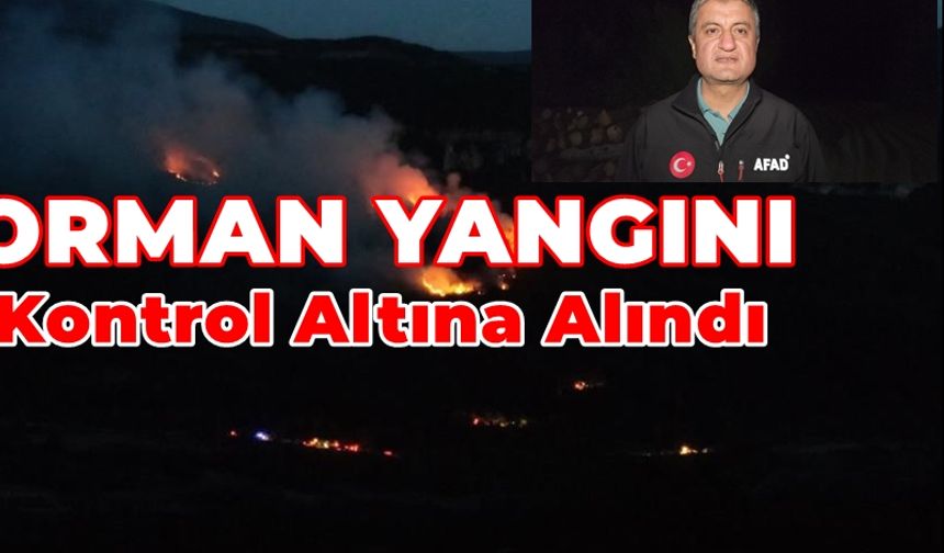 Korkutan Yangın Gece Kontrol Altına Alındı