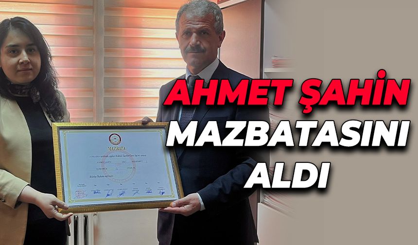 Ovacık Belediye Başkanı Ahmet Şahin Mazbatasını Aldı