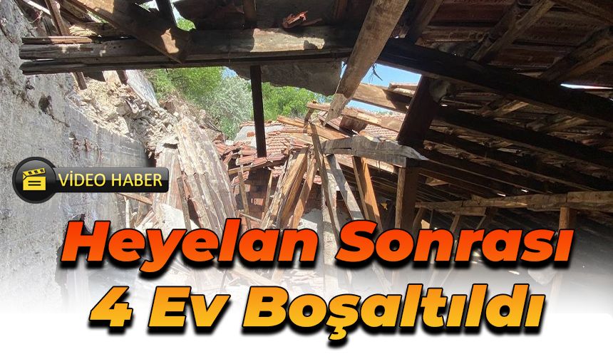 Karabük'te Meydana Gelen Heyelan Sonrası 4 Ev Boşaltıldı