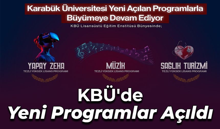 Yapay Zeka, Müzik ve Sağlık Turizmi Programları Açıldı